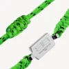 Brățară Saint-Germain din dantelă în culorile verde neon/negru/argintiu lucios
