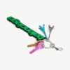 Breloc/cheie de motociclist Balenciaga pentru femei, verde/negru