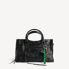 Breloc/cheie de motociclist Balenciaga pentru femei, verde/negru