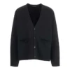 Cardigan cu logo în ton pe toată suprafața „Negru” 720058T16611000