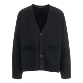 Cardigan cu logo în ton pe toată suprafața „Negru” 720058T16611000