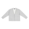 Cardigan cu logo pe toată suprafața „Gri deschis Alb” 699822T32331461