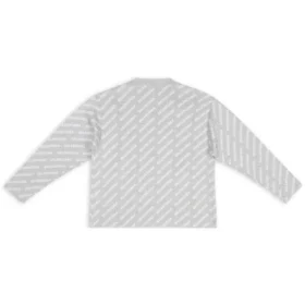 Cardigan cu logo pe toată suprafața „Gri deschis Alb” 699822T32331461