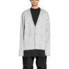 Cardigan cu logo pe toată suprafața „Gri deschis Alb” 699822T32331461