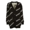 Cardigan cu logo supradimensionat „Negru” 555275T14711070