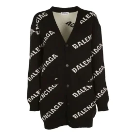 Cardigan cu logo supradimensionat „Negru” 555275T14711070
