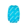 Cardigan cu monogramă și logo, croială lejeră „Albastru” 625330T31784661