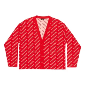 Cardigan Mini Allover Logo „Red White” 699822T32336090