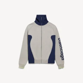 Cardigan tricotat cu fermoar pentru bărbați, în culorile gri/bleu marin