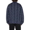 Cardigan tricotat cu logo pe toată suprafața „Blue White” 736248T32338502