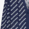 Cardigan tricotat cu logo pe toată suprafața „Blue White” 736248T32338502