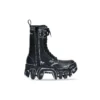 Cizme Bulldozer cu șireturi „Piele de vițel cu contur negru” 672502WBEF21090