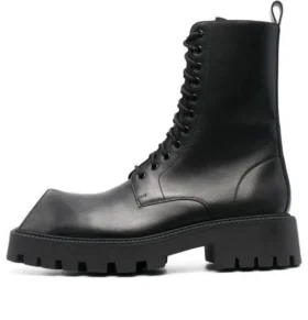 Cizme cu șireturi Rhino de 25 mm „Piele de vițel netedă neagră” 712638WBB501000