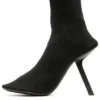 Cizme cu toc elastic de 110 mm „Black” 656522W2DR01000