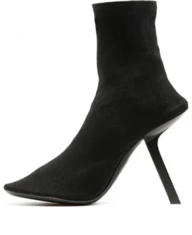 Cizme cu toc elastic de 110 mm „Black” 656522W2DR01000