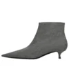 Cizme din lână cu model în carouri și vârf ascuțit „Grey” 579218W1SR01214
