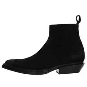 Cizme din piele de căprioară Santiago „Negru” 579736WA7301000