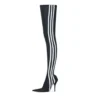 Cizme peste genunchi Balenciaga x adidas Knife „Black White” 724074W2ES11090