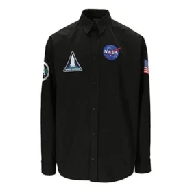 Cămașă Balenciaga x NASA Space Multi-Patch „Black” 663076TYB181000