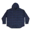 Cămașă cu glugă în carouri „Blue Navy” 720109TNM354202