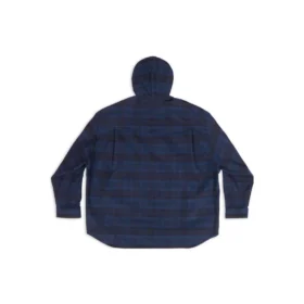 Cămașă cu glugă în carouri „Blue Navy” 720109TNM354202