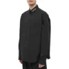 Cămașă cu guler cu logo, mâneci lungi și nasturi „Negru” 671586TYB181000