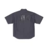 Cămașă cu mânecă scurtă Fashion Institute, croială largă „Dark Grey” 703846TYB181270