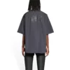 Cămașă cu mânecă scurtă Fashion Institute, croială largă „Dark Grey” 703846TYB181270