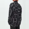 Cămașă cu mâneci lungi din viscoză, cu imprimeu pe toată suprafața, croială largă „Negru” 658956TPLB41070