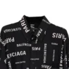 Cămașă cu mâneci lungi din viscoză, cu imprimeu pe toată suprafața, croială largă „Negru” 658956TPLB41070