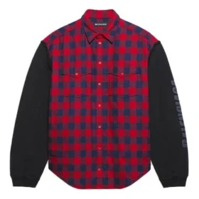 Cămașă cu mâneci lungi FW21, roșie, 658936TBM238521