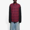 Cămașă cu mâneci lungi FW21, roșie, 658936TBM238521