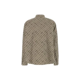 Cămașă cu mâneci lungi și imprimeu Logomania pe toată suprafața „Beige” 662983TNLL19763