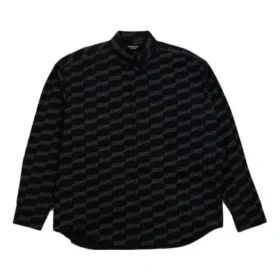Cămașă cu mâneci lungi și nasturi BB Monogram „Black” 662983TML361269