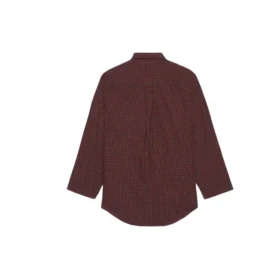 Cămașă cu mâneci lungi, în carouri, oversize, colecția SS21, maro 658806TKM366100