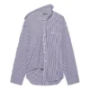 Cămașă cu mâneci lungi în dungi FW21, albastru închis 663034TIM368502