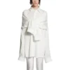 Cămașă cu mâneci înnodate, oversized „White” 768553TPO359000