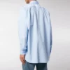 Cămașă din poplin de bumbac cu logo pe spate „Albastru deschis” 508465TWB044850
