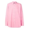 Cămașă din poplin de bumbac cu logo pe spate „Pink” 556878TEM095630