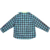 Cămașă și tricou cu imprimeu în carouri Trompe L’oeil „Albastru-Galben Neon” 699371TMM116305