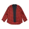 Cămașă și tricou cu imprimeu în carouri „Trompe L’oeil” „Red Navy” 699371TNM256167