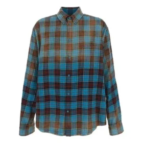 Cămașă oversized din flanel cu mâneci lungi și imprimeu în carouri „Blue Red” 715030TMM116305 Cămașă oversized din flanel cu mâneci lungi și imprimeu în carouri „Blue Red” 715030TMM116305