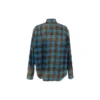 Cămașă oversized din flanel cu mâneci lungi și imprimeu în carouri „Blue Red” 715030TMM116305