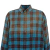 Cămașă oversized din flanel cu mâneci lungi și imprimeu în carouri „Blue Red” 715030TMM116305