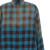 Cămașă oversized din flanel cu mâneci lungi și imprimeu în carouri „Blue Red” 715030TMM116305