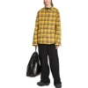 Cămașă oversized reversibilă cu carouri „Yellow Blue” 720105TNM277660