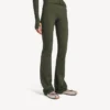 Colanți evazați techwear pentru femei, în nuanțe de kaki/lime
