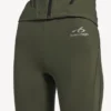 Colanți evazați techwear pentru femei, în nuanțe de kaki/lime