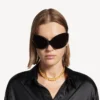 Colier choker nano mini link pentru femei, în aur strălucitor
