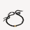 Colier tip choker pentru femei, cu panglică nano, în negru/auriu strălucitor